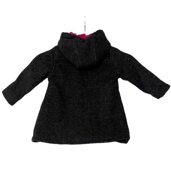 Madden Girl Toddler Girls Gray Toggle Snap Zip Coat Hood 2T Wool Blend - Picture 6 of 16